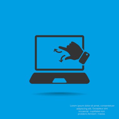 Dokunmatik ekranda dizüstü web simgesi