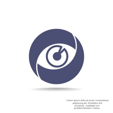 Objektif göz web simgesi