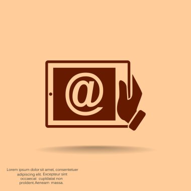 Dijital tablet basit web simgesi