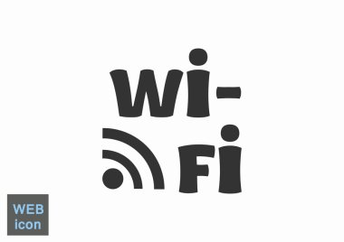 Wi-Fi yazıt dalgalar simgesiyle