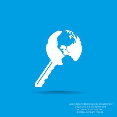 Dünya web simgesi anahtarı