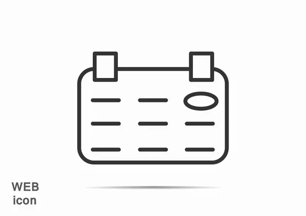Φύλλο απλό web εικονίδιο ημερολογίου — Διανυσματικό Αρχείο