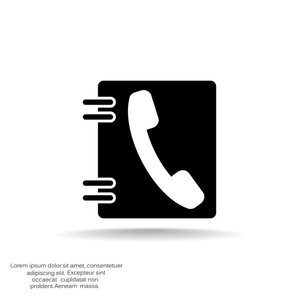 Telefonkönyv ikon — Stock Vector