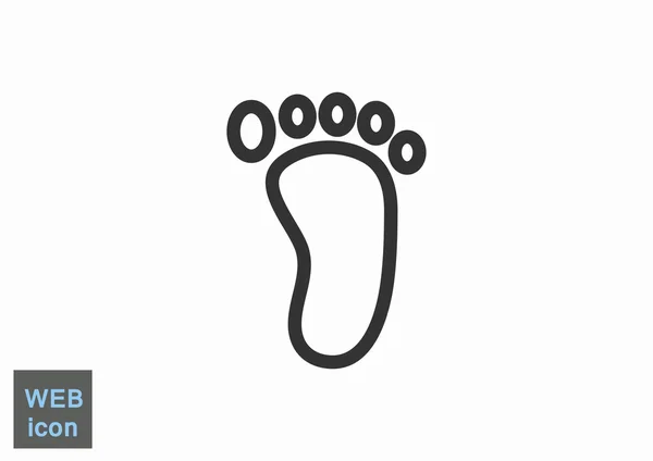 Bare child foot track — Stock Vector