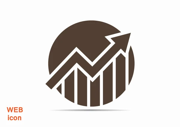 Icono de presentación de gráfico de crecimiento empresarial — Vector de stock