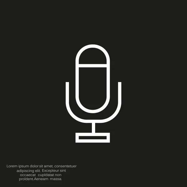 Простая иконка микрофона — стоковый вектор