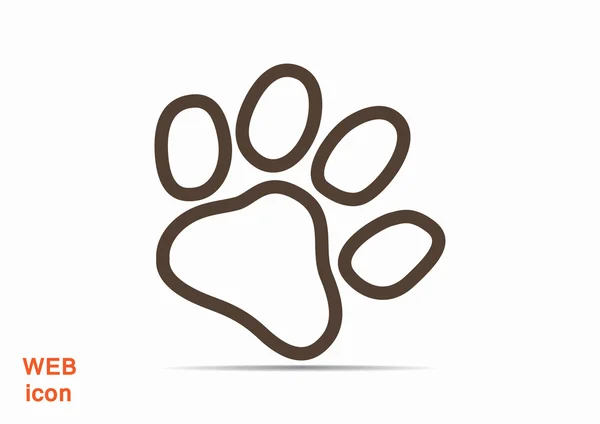 Dog paw track simple icon — Stock Vector