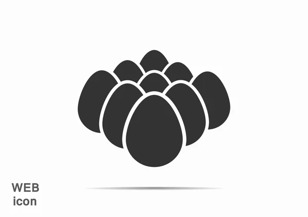 鶏の卵のシンプルな web アイコン — ストックベクタ