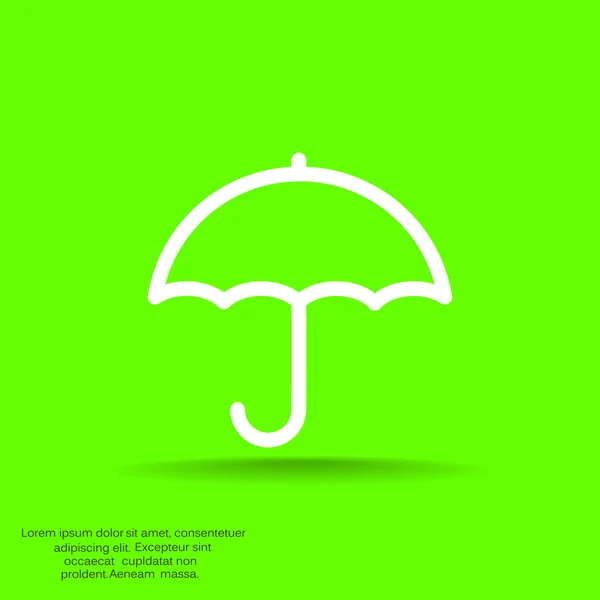 Semplice icona web contorno ombrello — Vettoriale Stock