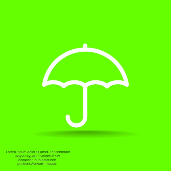 Simple outline umbrella web icon — Stock Vector