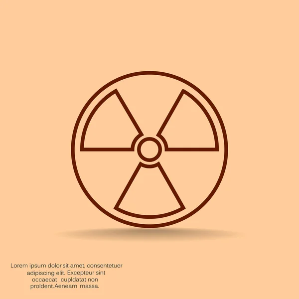 简单的辐射标志图标 — 图库矢量图片