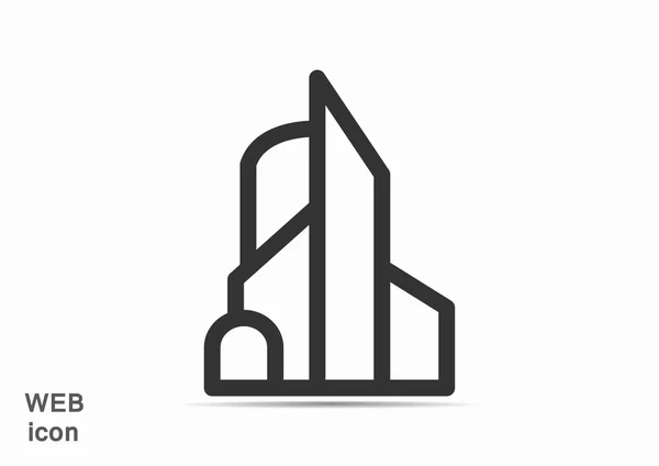 Velké město jednoduchý web ikony — Stockový vektor