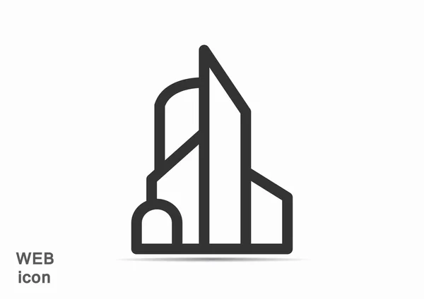 Gran ciudad icono web simple — Vector de stock