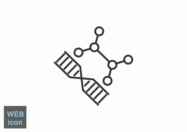 Dna 遺伝学 web アイコン — ストックベクタ