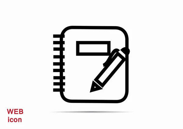 Pen over notesblok – Stock-vektor