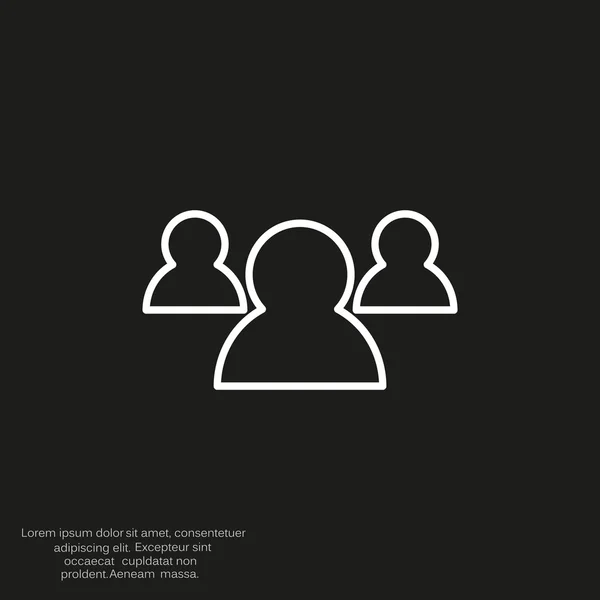 Grupo de personas icono web simple — Archivo Imágenes Vectoriales