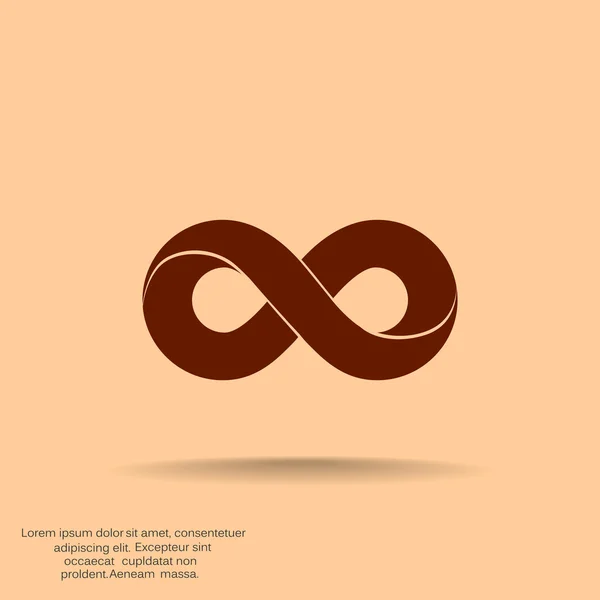 Signo de infinito simple — Vector de stock