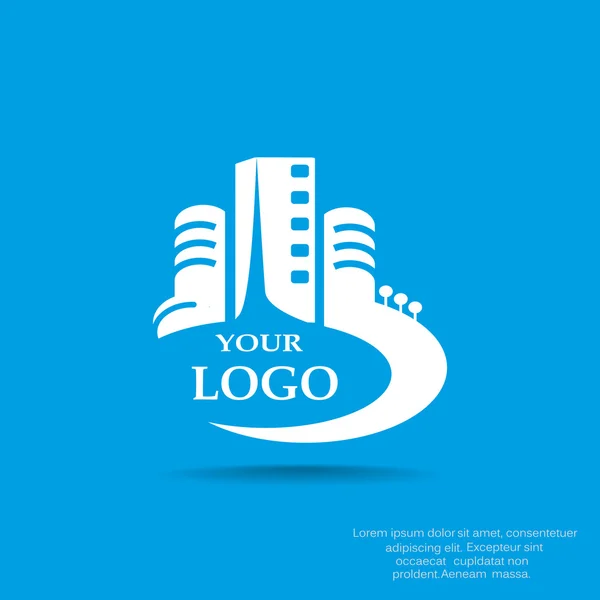Logo edifici della città per la vostra azienda — Vettoriale Stock