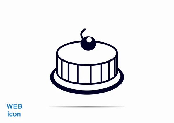 Ciasto z wiśni tkanina ikona — Wektor stockowy