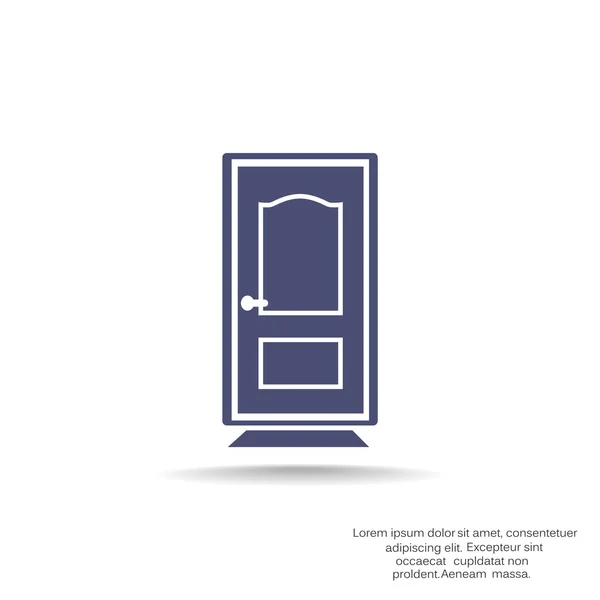 Puerta cerrada icono web — Vector de stock