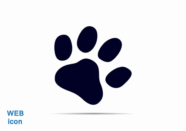 Dog paw track simple icon — Stock Vector