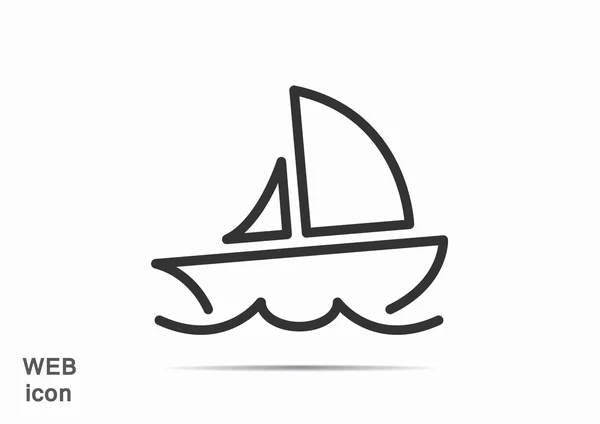 Einfaches Yachtsymbol — Stockvektor