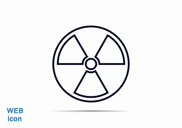 Símbolo de radiación icono web — Vector de stock