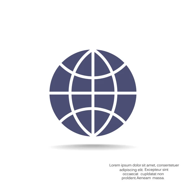 Simple globe web icon — Stock Vector