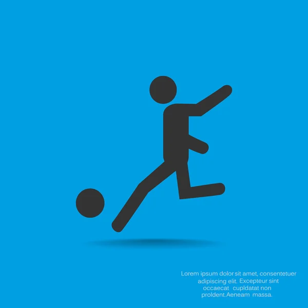 Silhouette de joueur de football — Image vectorielle