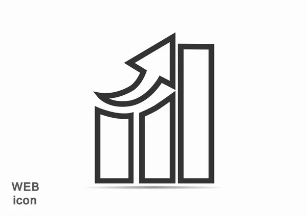 Geschäft wächst Chartpräsentation Symbol — Stockvektor