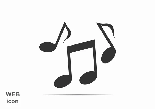 Música icono web — Vector de stock