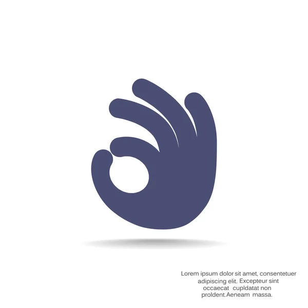 OK gesture web icon — стоковый вектор