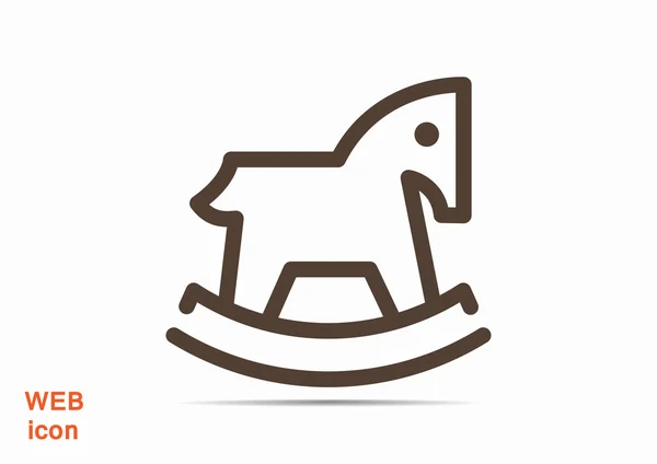 Děti hračka kůň web ikony — Stockový vektor