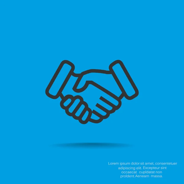 Handshake icono web simple — Archivo Imágenes Vectoriales