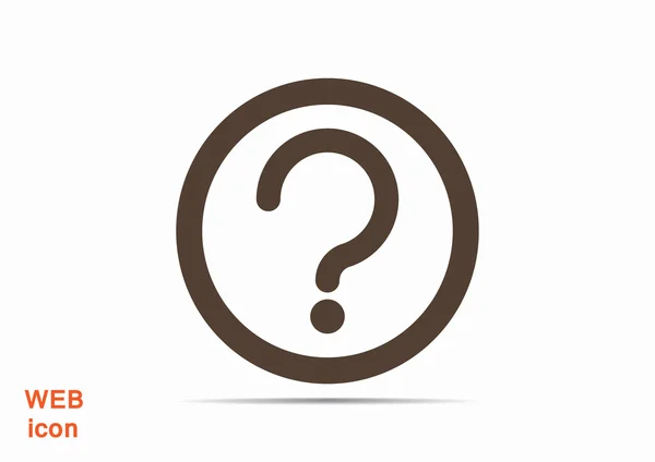 Question mark in circle web icon — Stock Vector