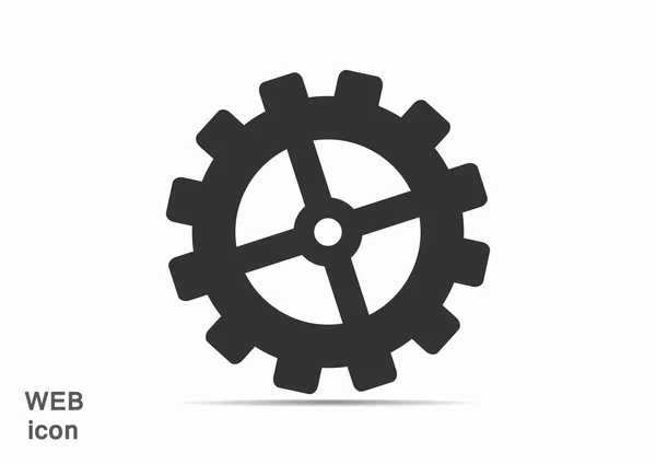 Einfaches rundes Getriebe einfaches Symbol — Stockvektor