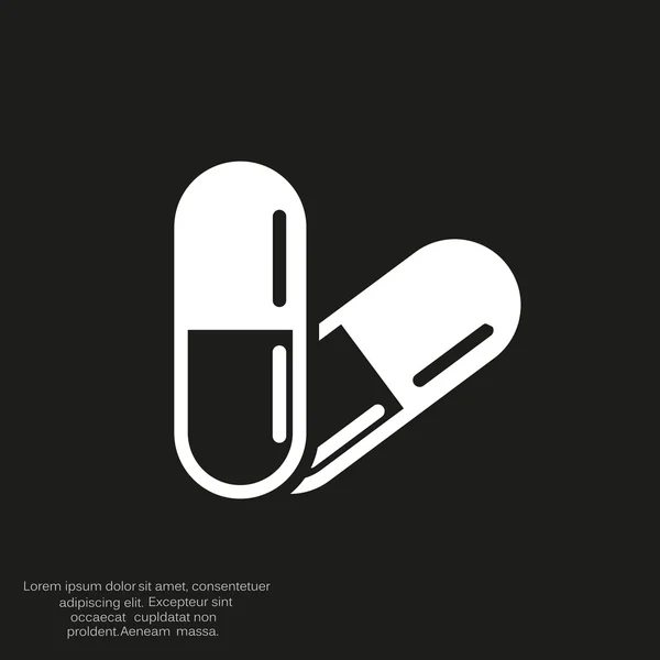 Medicinske piller web ikon – Stock-vektor