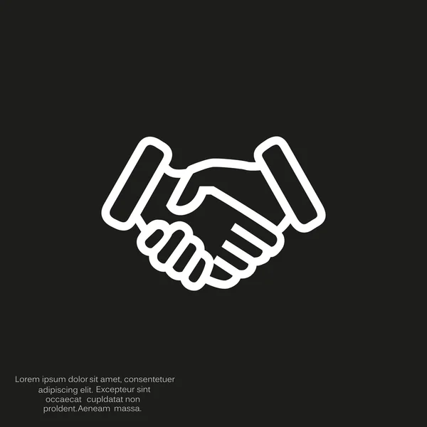 Handshake icono web simple — Archivo Imágenes Vectoriales