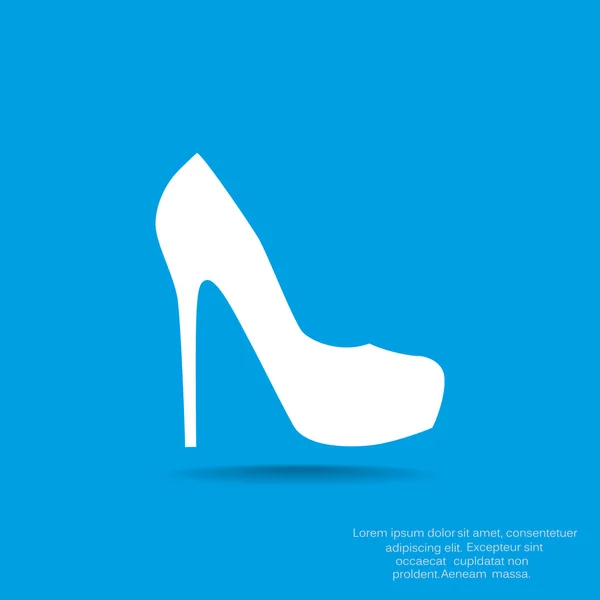 Icône Web de chaussure féminine — Image vectorielle