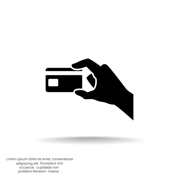 Ręczne trzymanie karty kredytowej — Wektor stockowy