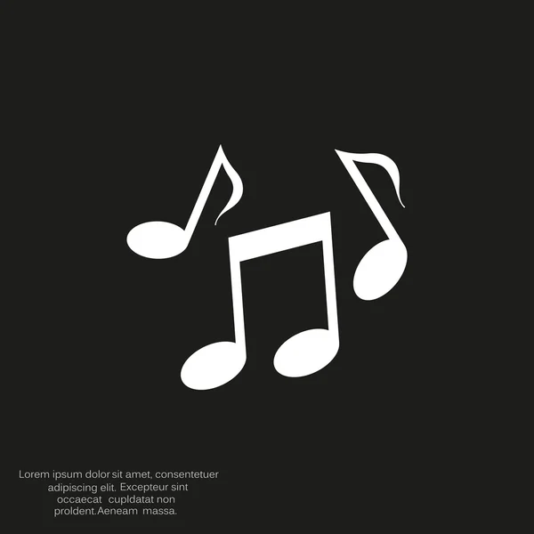 Música icono web — Vector de stock