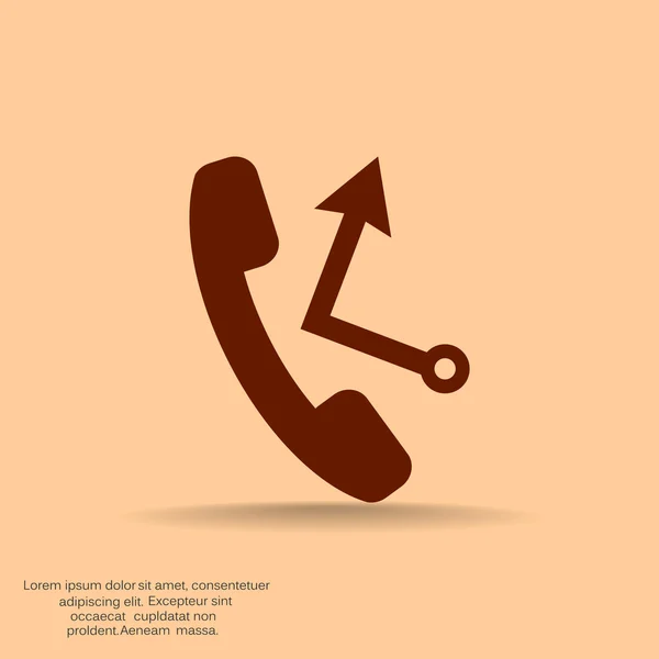Telefon tüp çağrısı ile dönmek — Stok Vektör