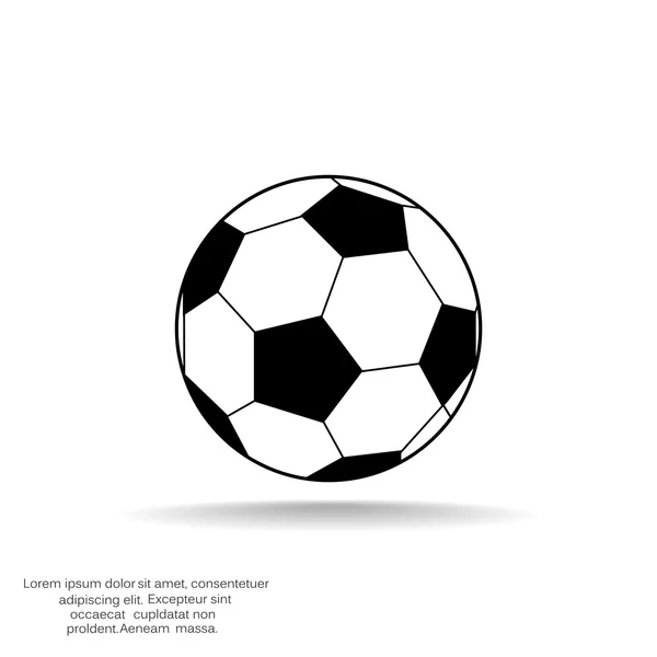 Voetbal bal web pictogram — Stockvector