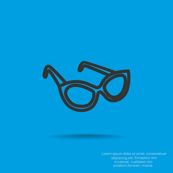 Icono web gafas — Vector de stock