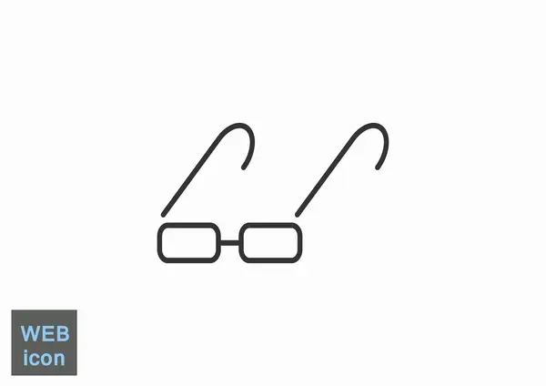 Lunettes rectangulaires icône simple — Image vectorielle