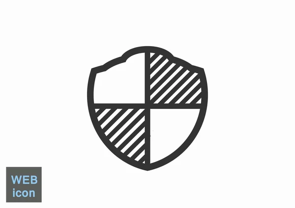 Ícone simples escudo web —  Vetores de Stock