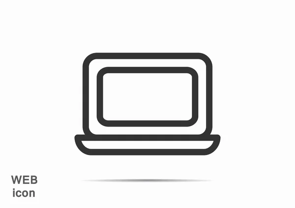 Einfache Laptop Web-Ikone — Stockvektor