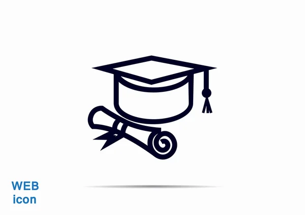 Icône chapeau de graduation — Image vectorielle