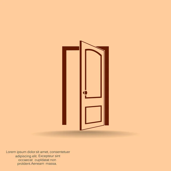 Puerta abierta icono web — Vector de stock