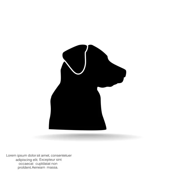 Schild mit Hundesilhouette — Stockvektor